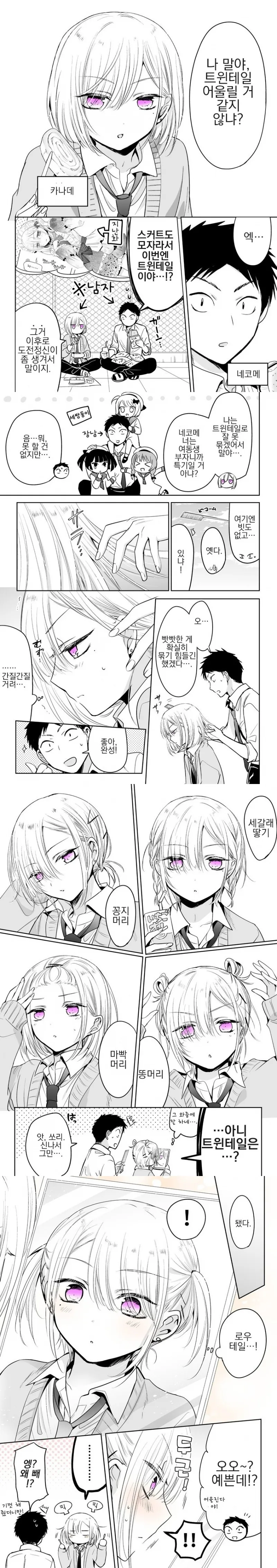 트윈테일 해보고싶은 친구 만화.manwha