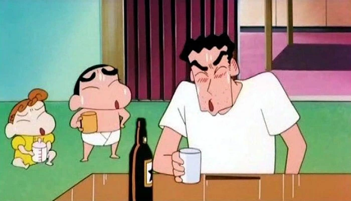 [짱구는못말려]목욕하고 난후의 시원하게 원샷하는 장면