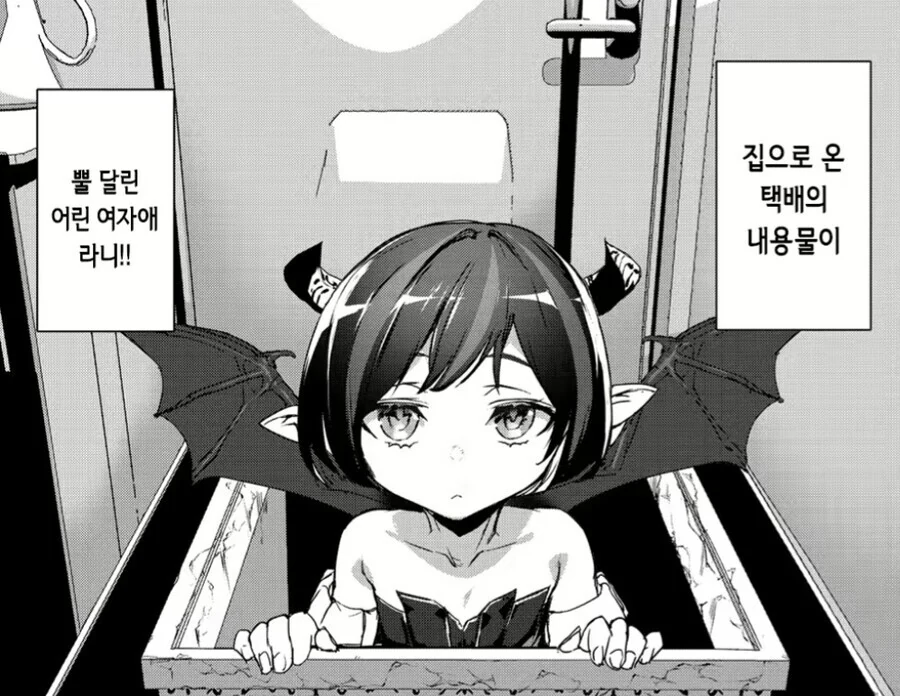 뿔달린 ㄹㄹ가 택배로 온 만화.manga