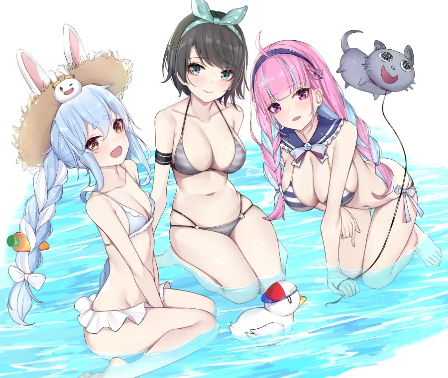 버튜버) 살이 오른 오리와 토끼를 양파와 함께 물에...