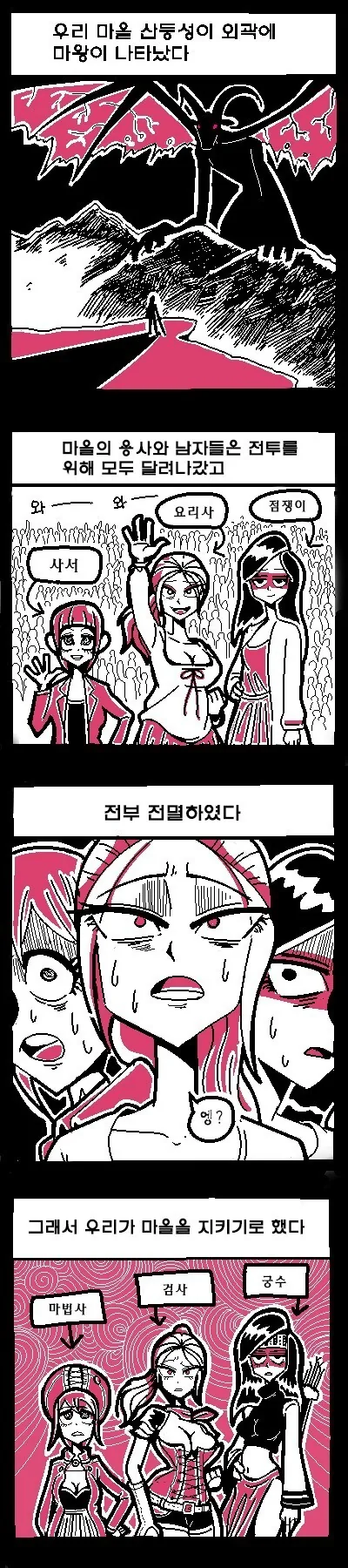 판타지 세계에 남자가 없는 Manhwa